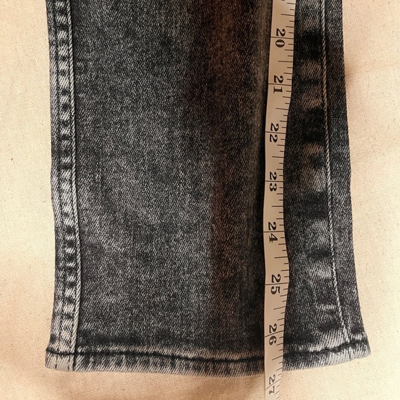 NWT 7 For All Mankind High Waist Cropped Straight Black Mineral Wash Jeans 24 - Picture 11 of 16